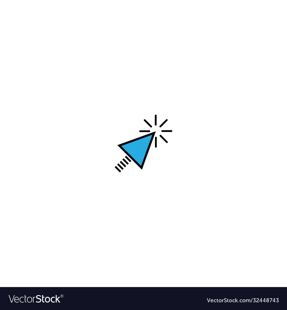 Mouse cursor pointer icon logo vector image Mouse cursor pointer icon logo