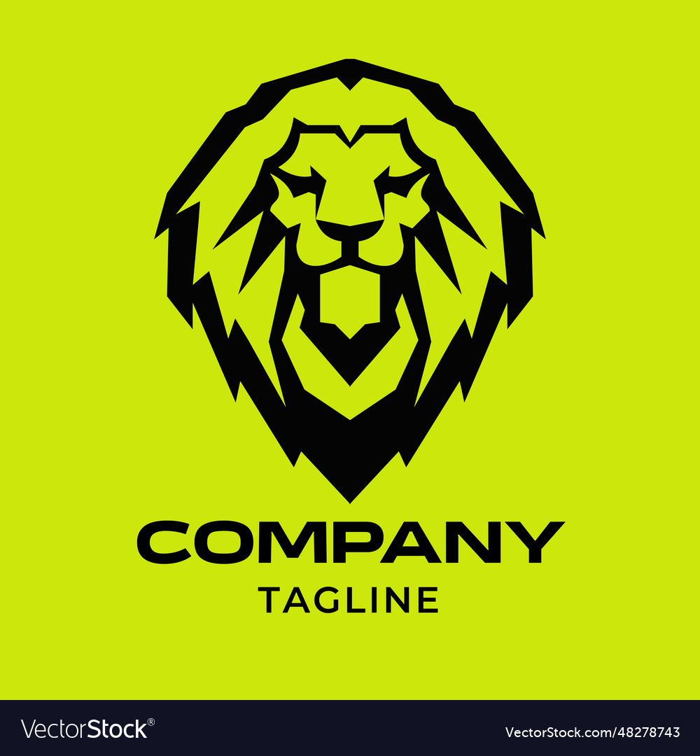 Premium Lion Head Logo Design Royalty Free Vector Image