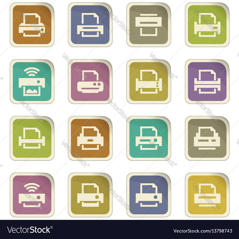 Print icons set