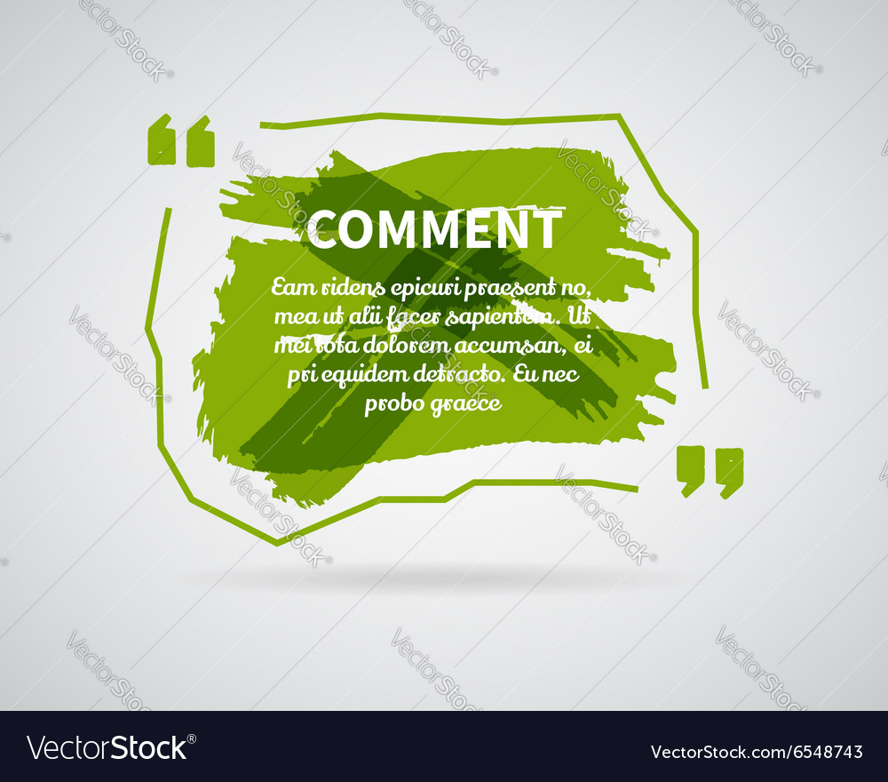 Quote bubble creative template blank