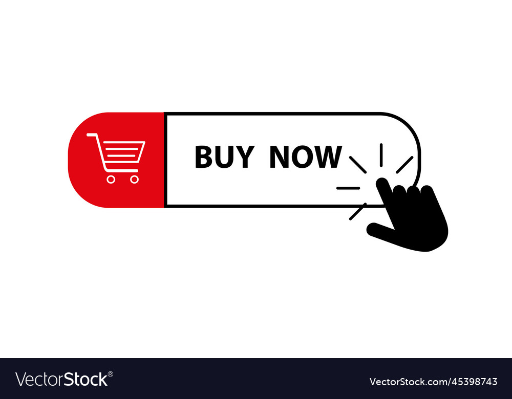 Red Click Now Button with Hand Cursor