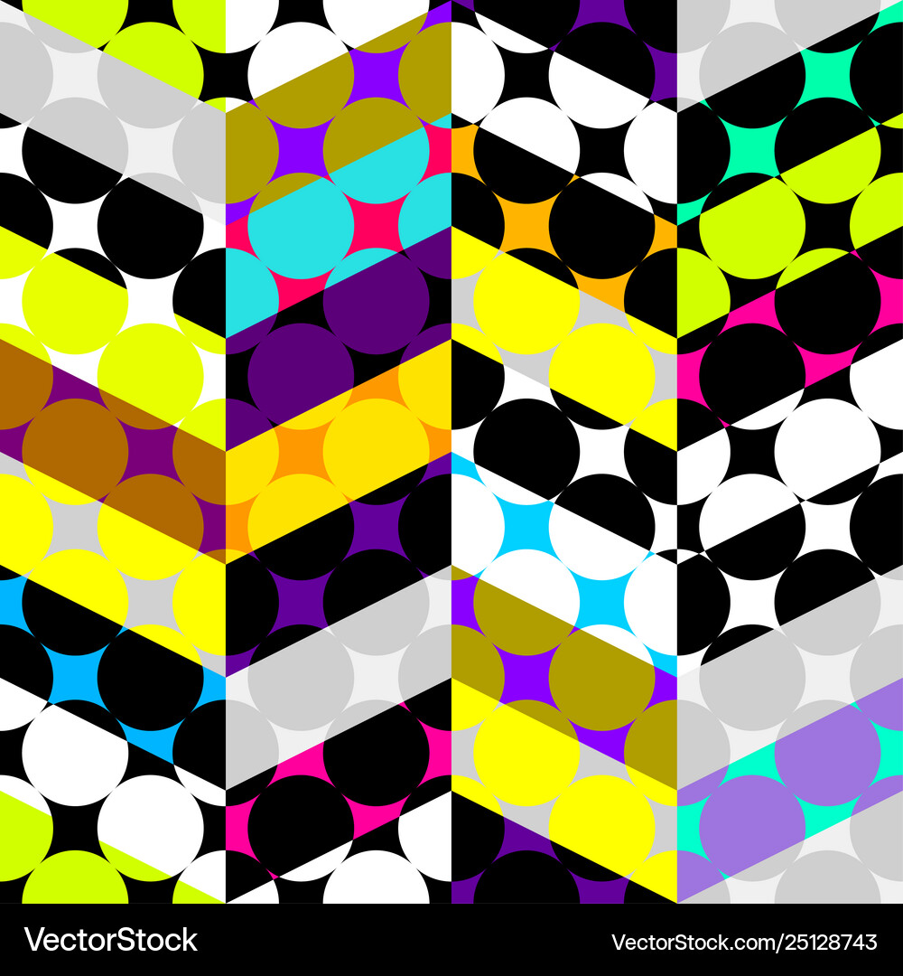 Seamless polka dot pattern geometric Royalty Free Vector