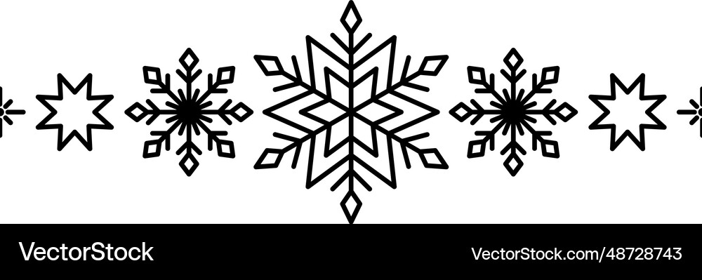 Snowflake frame element winter Royalty Free Vector Image