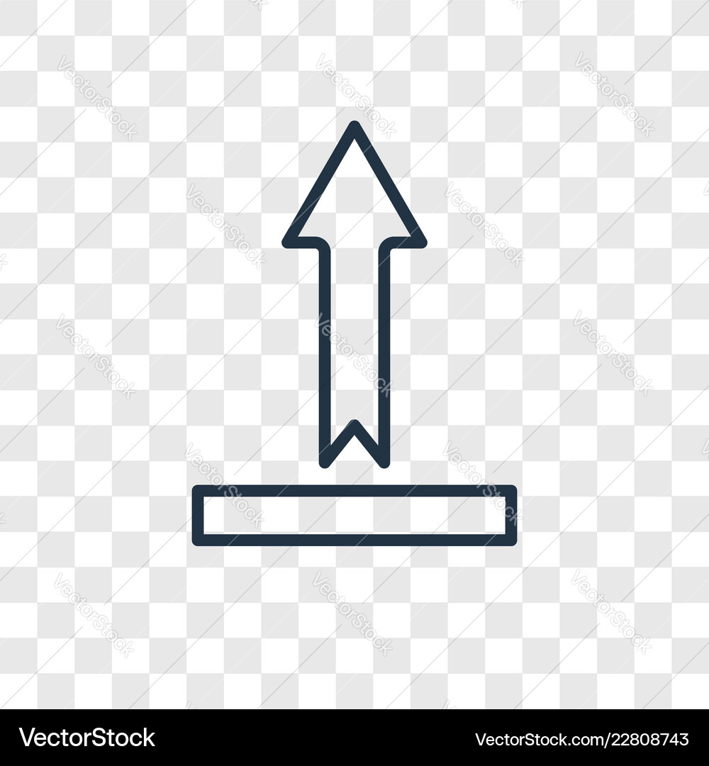 Upload concept linear icon isolated Royalty Free Vector