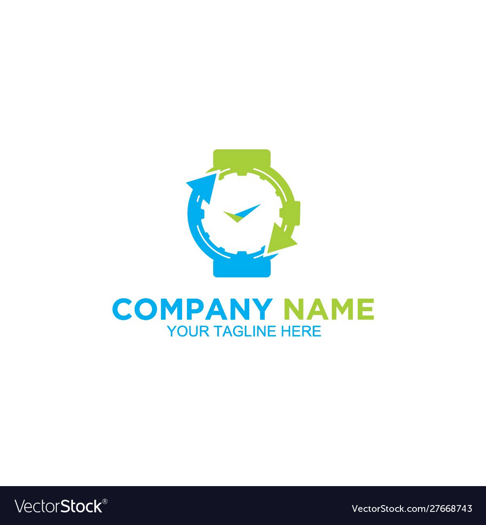 Watch logo Royalty Free Vector Image - VectorStock