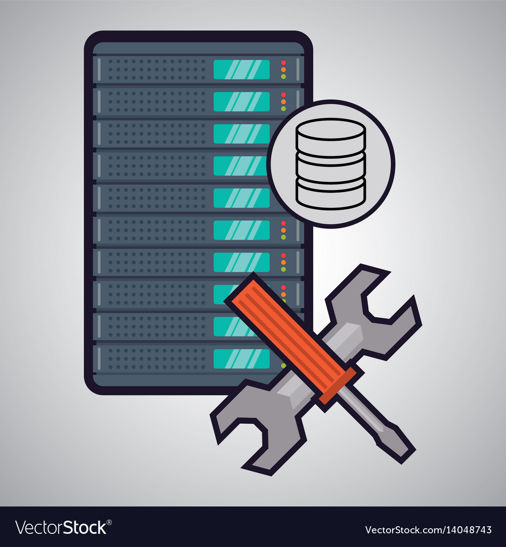 Web Hosting Design Rechenzentrum Icon isolieren