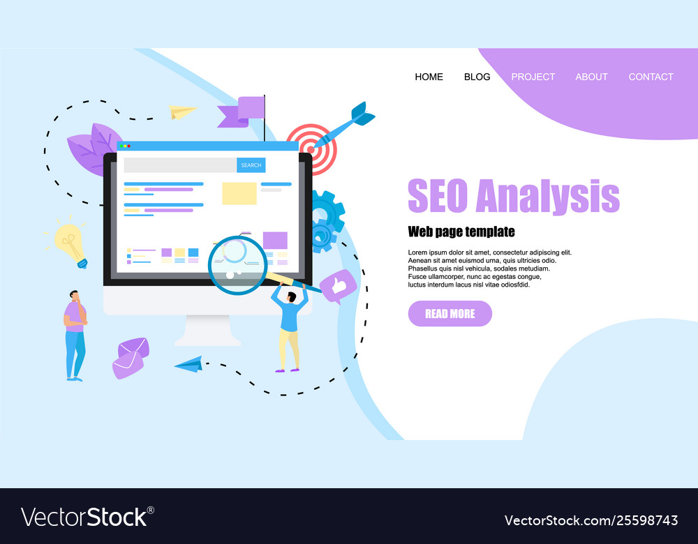 Webpage template seo analysis with search