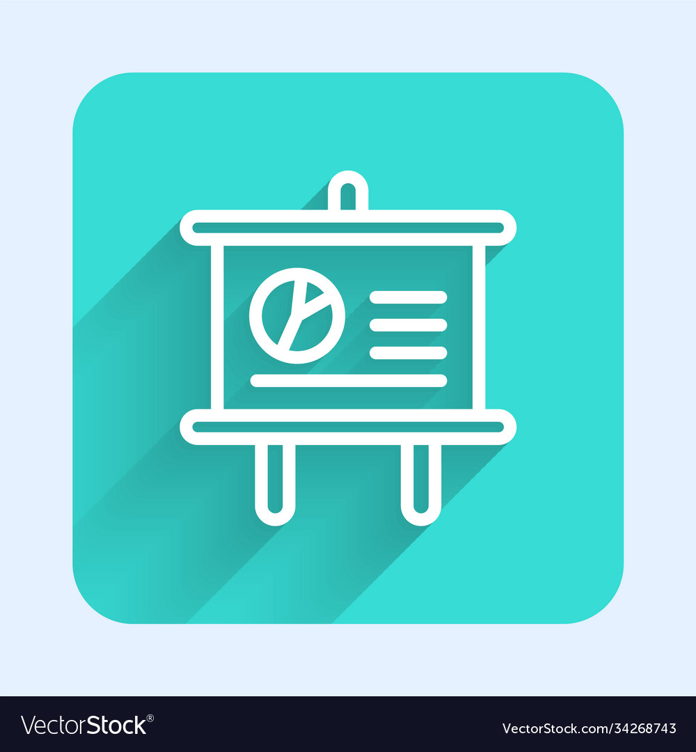 White line presentation board with graph schedule