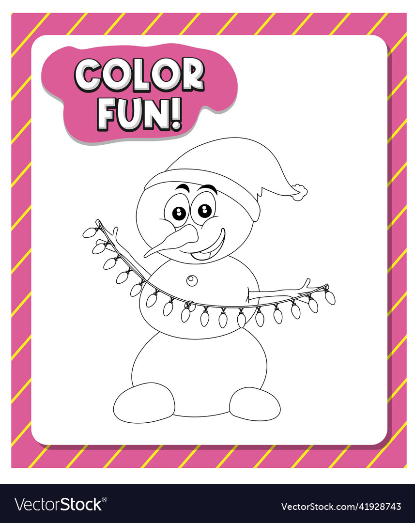 Worksheets template with color fun text Royalty Free Vector