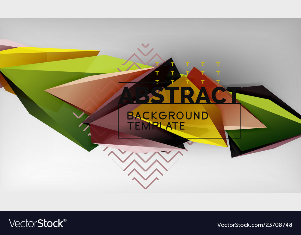 3d geometric triangular shapes abstract background Vector Image 3d geometric triangular shapes abstract background