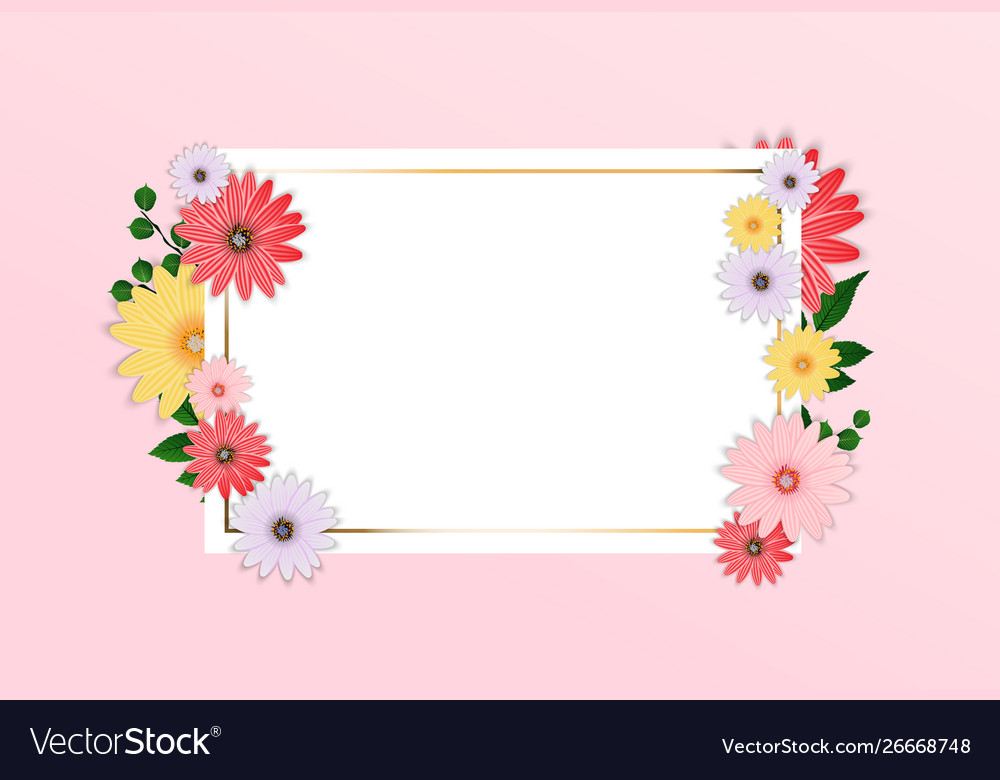 Abstract flower background template Royalty Free Vector