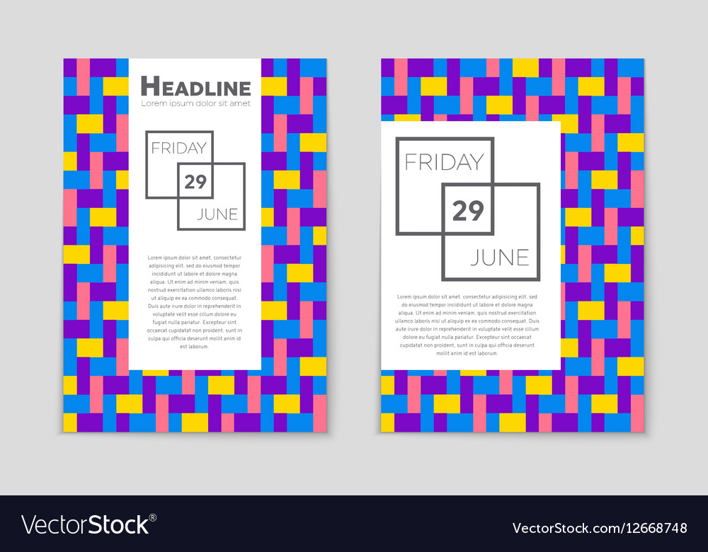 Abstract layout background set for art