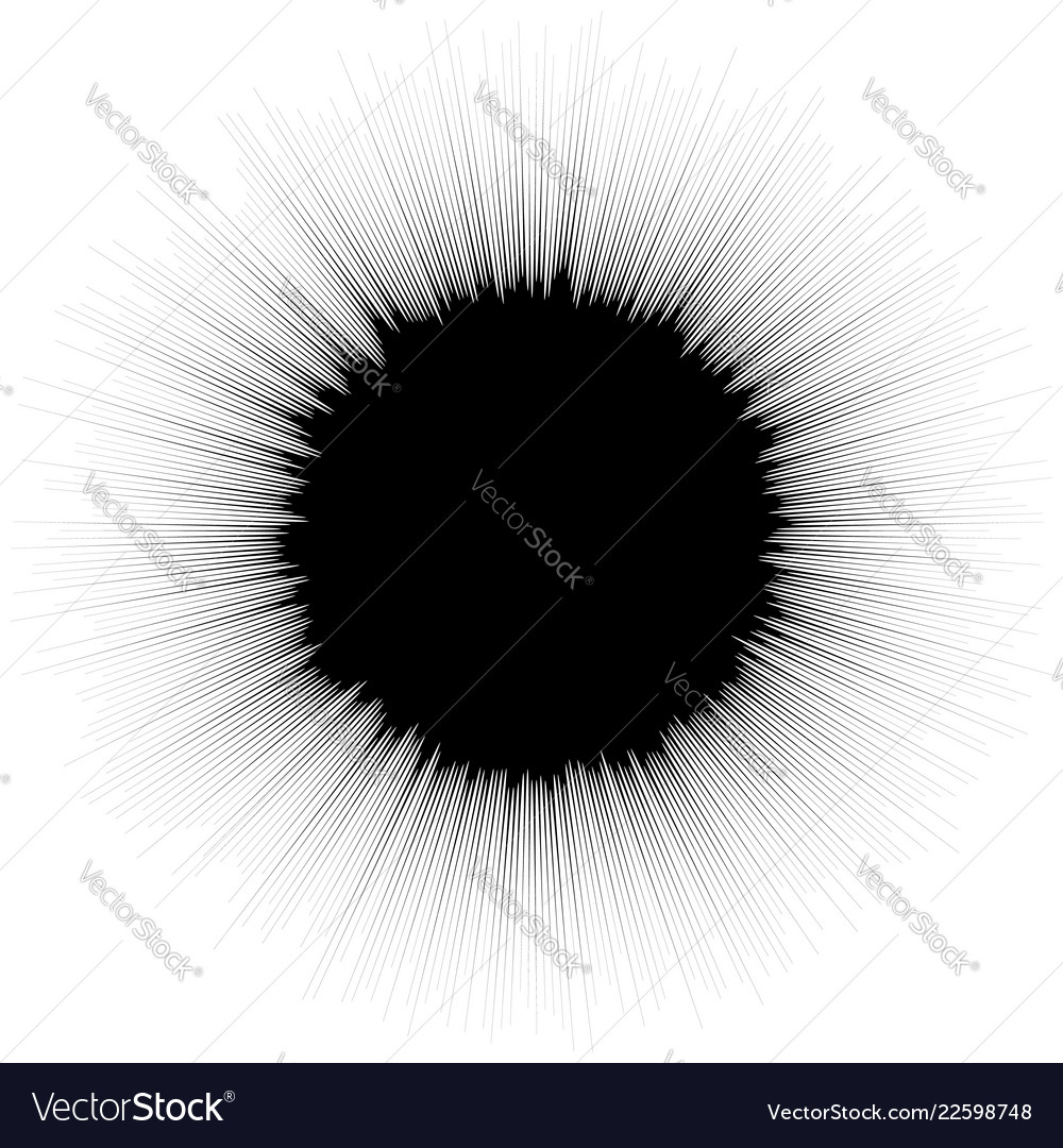 Abstract with radial radiating random lines
