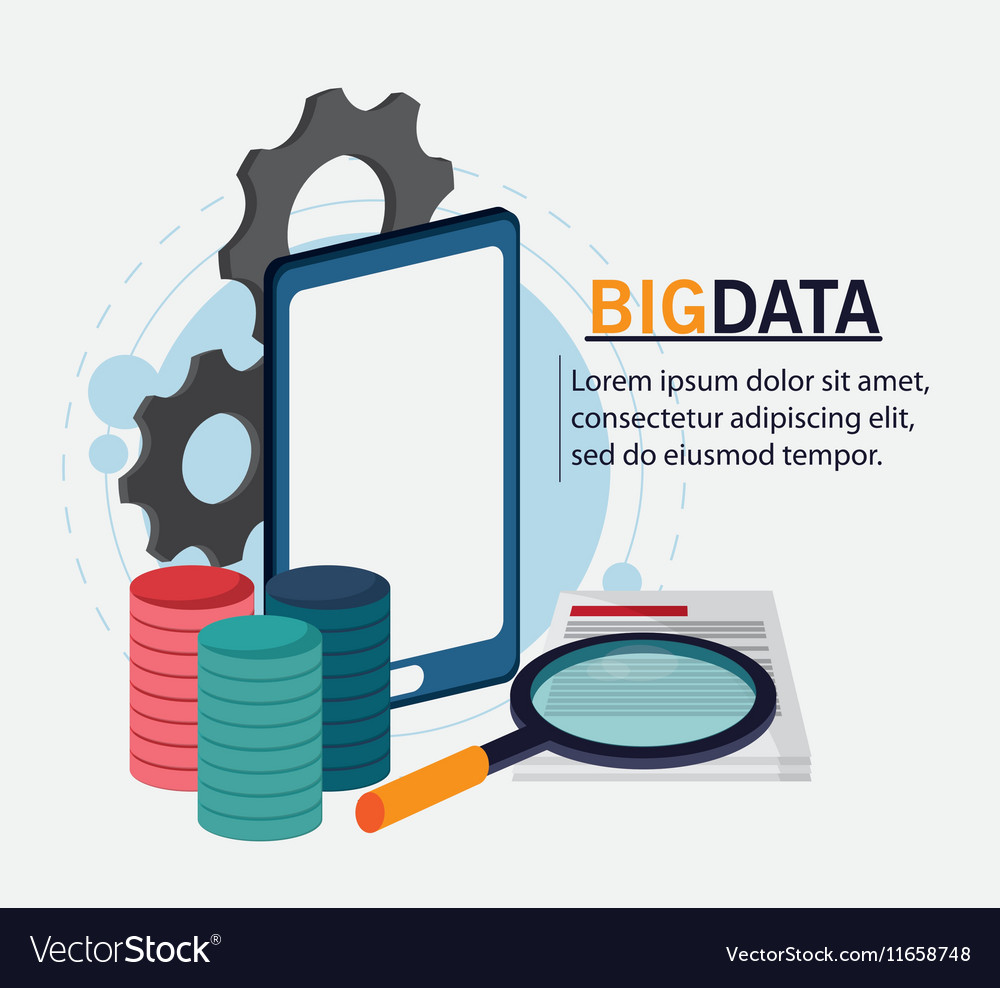 Big Data Center Basis und Web-Hosting-Symbol-Set
