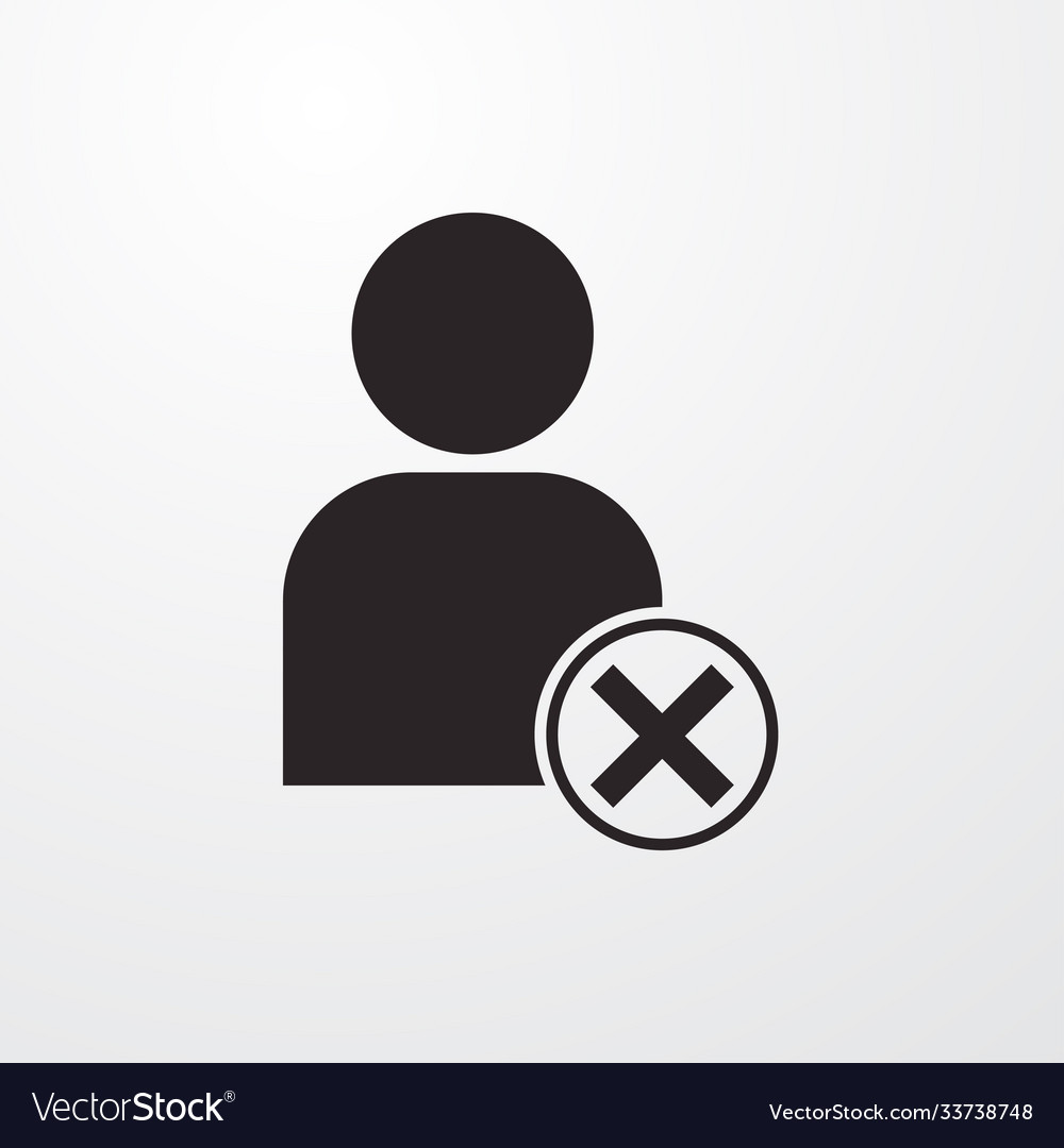 Block user icon for web and mobile