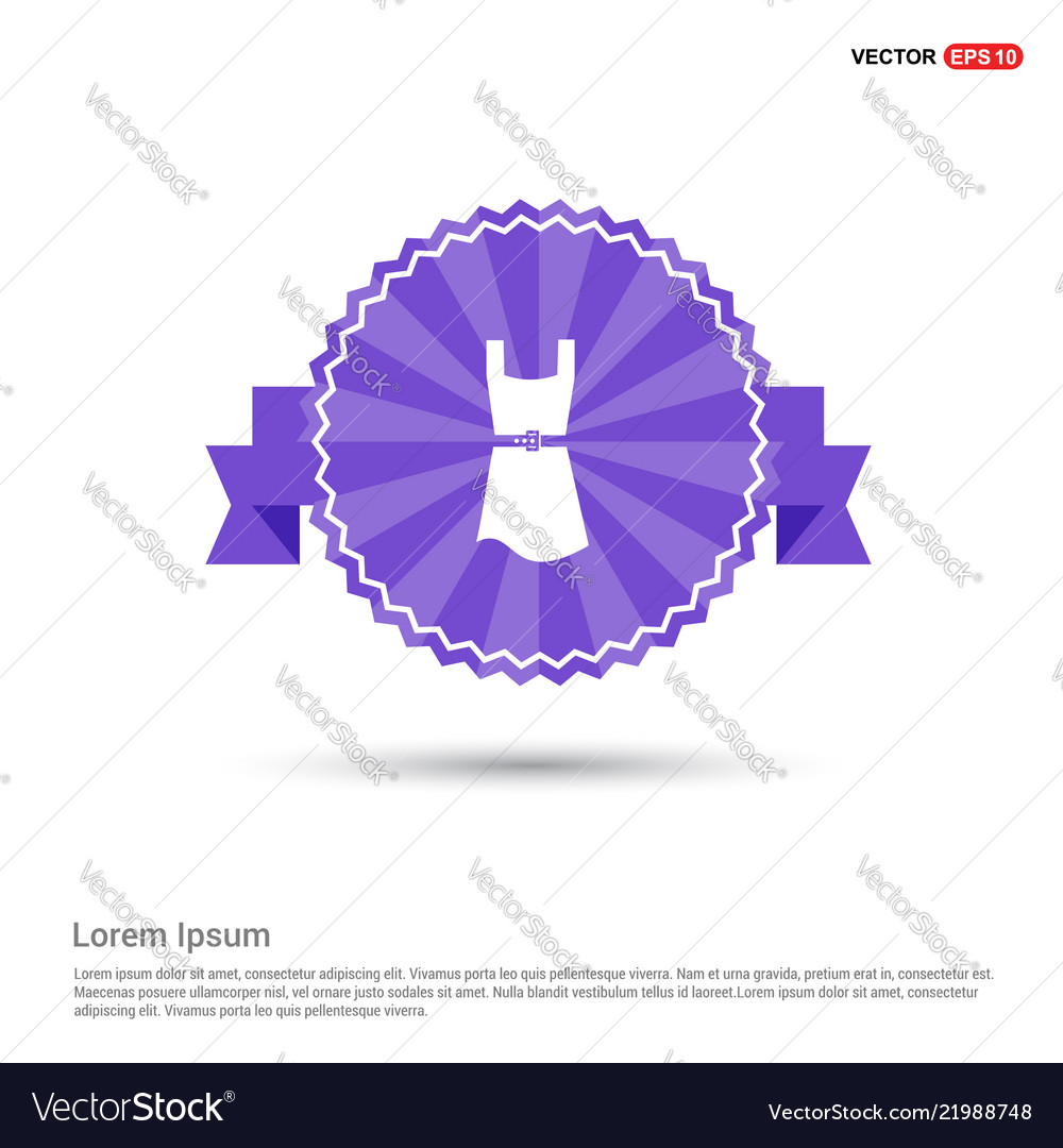 Cotton t-shirt icon - purple ribbon banner