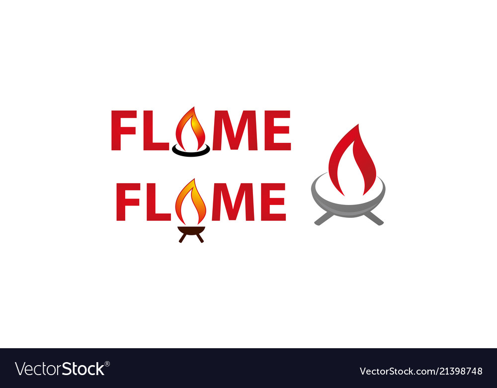 Flame logo template set