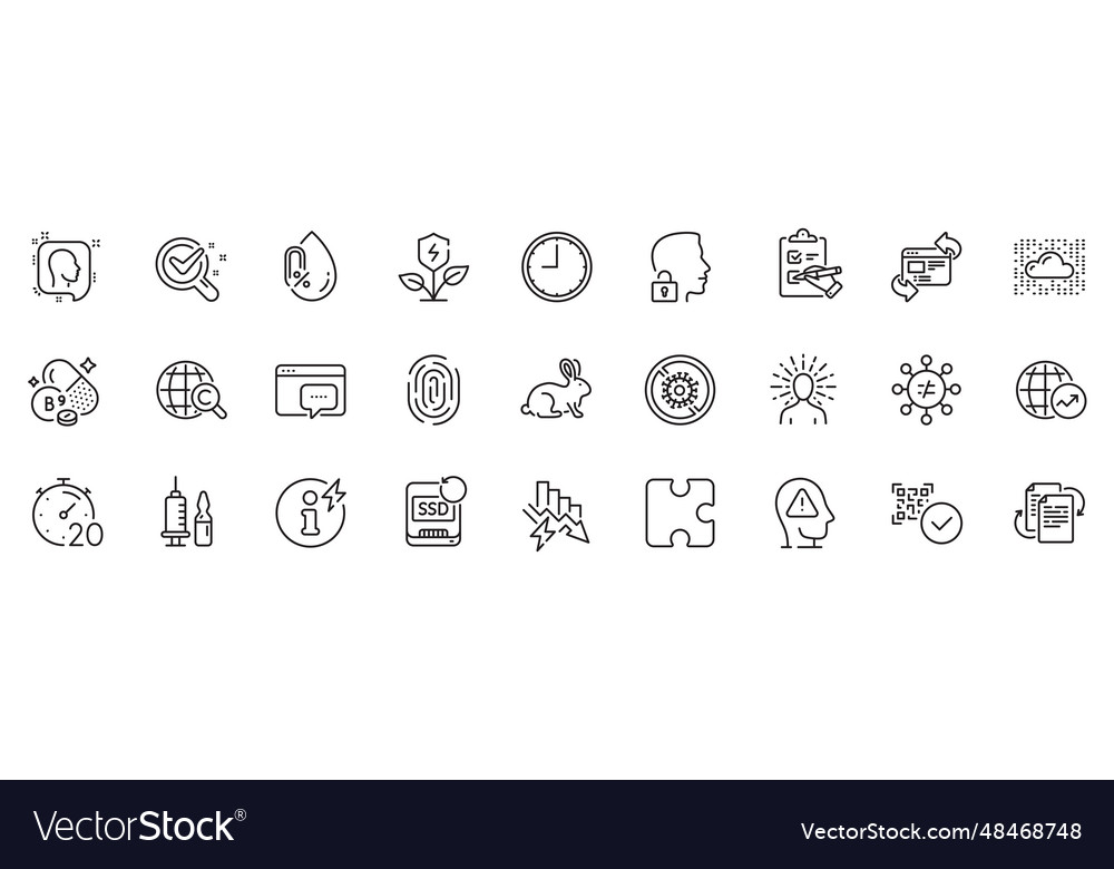 Icons pack as checklist discrimination Royalty Free Vector