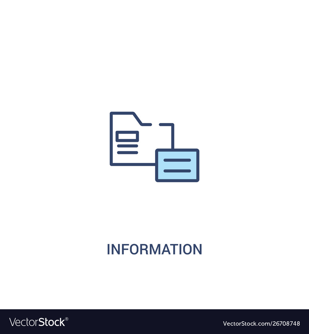 Information concept 2 colored icon simple line