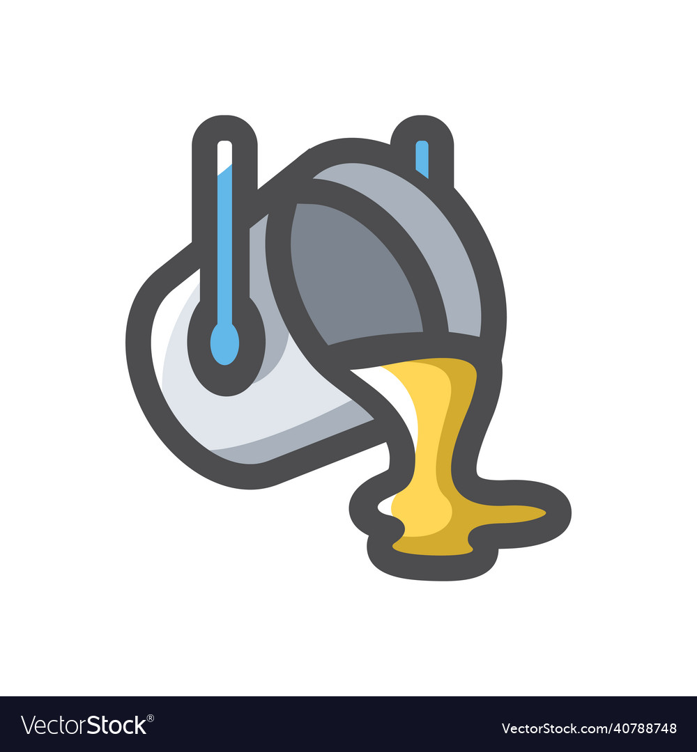 Ladle Melting Steel Icon Cartoon Royalty Free Vector Image