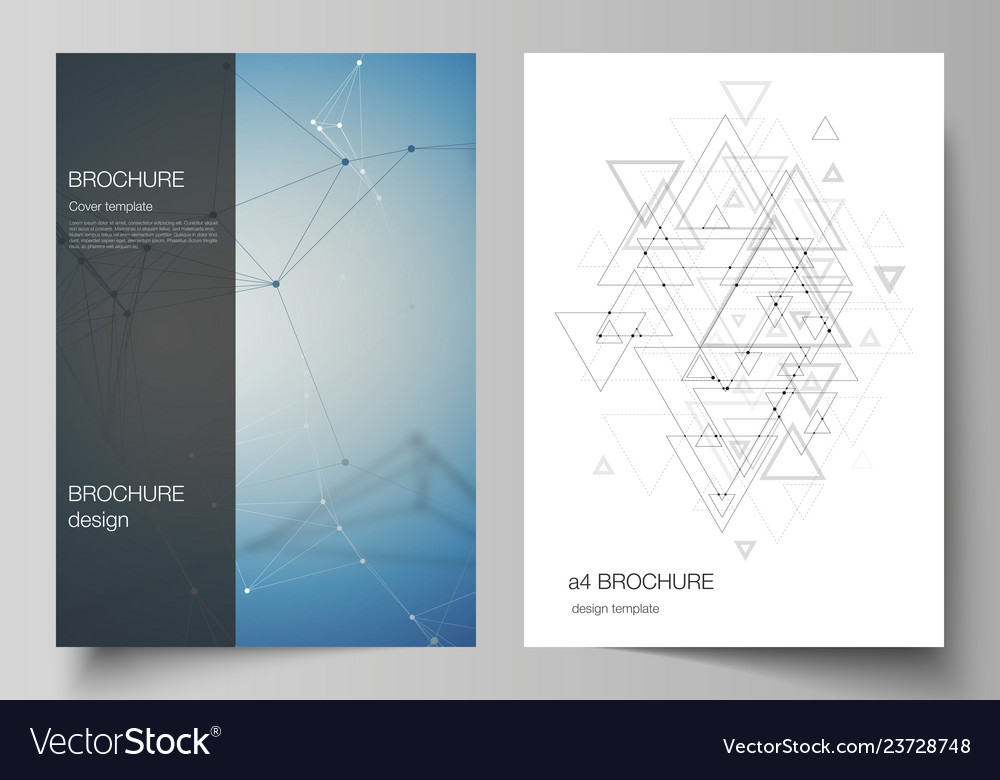 Layout a4 format modern cover mockups Royalty Free Vector