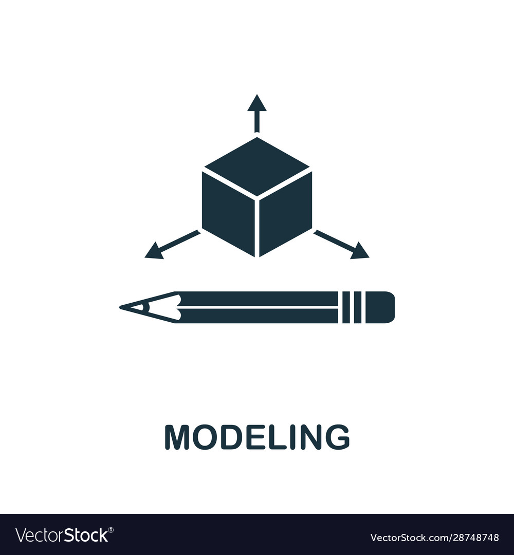Modellierungssymbol einfaches Element aus Design vector image Modellierungssymbol einfaches Element aus Design