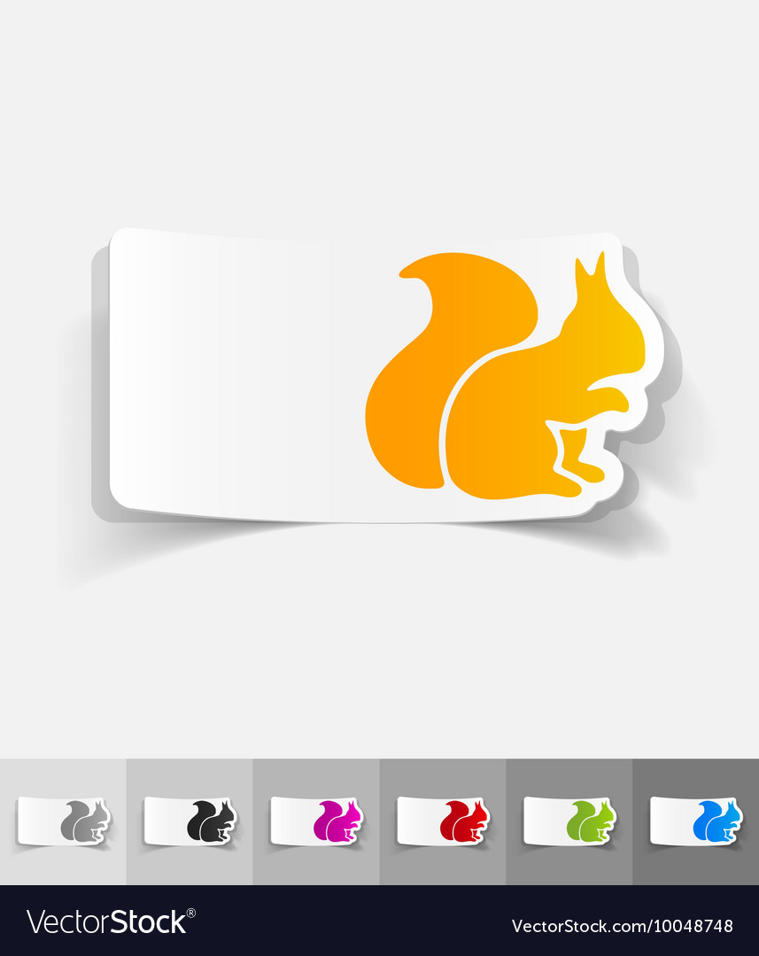Realistic design element squirrel