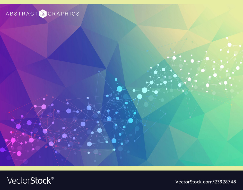 Science network pattern connecting lines and dots vector image Science network pattern connecting lines and dots