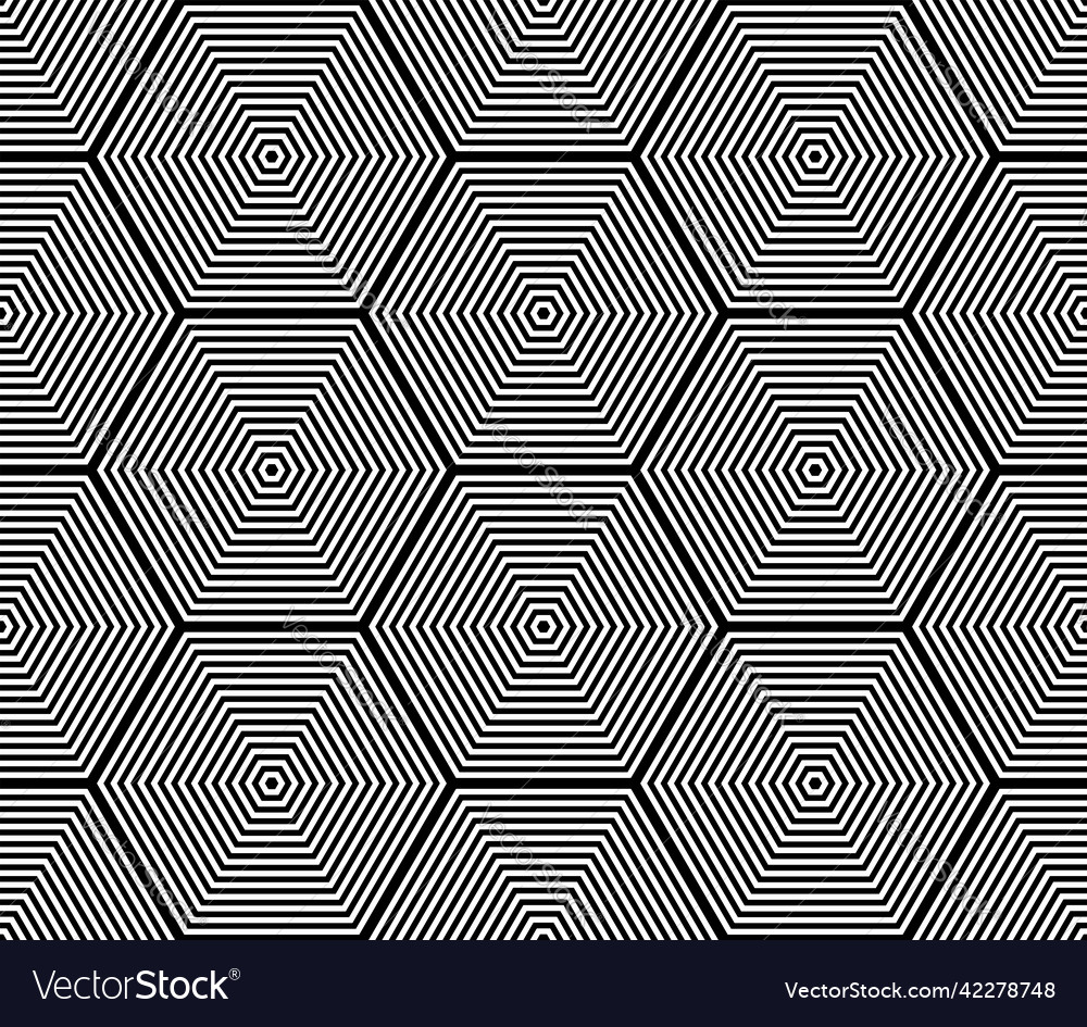 Seamless hexagons pattern