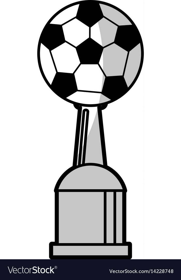 Soccer winner cup prize - shadow Royalty Free Vector Image