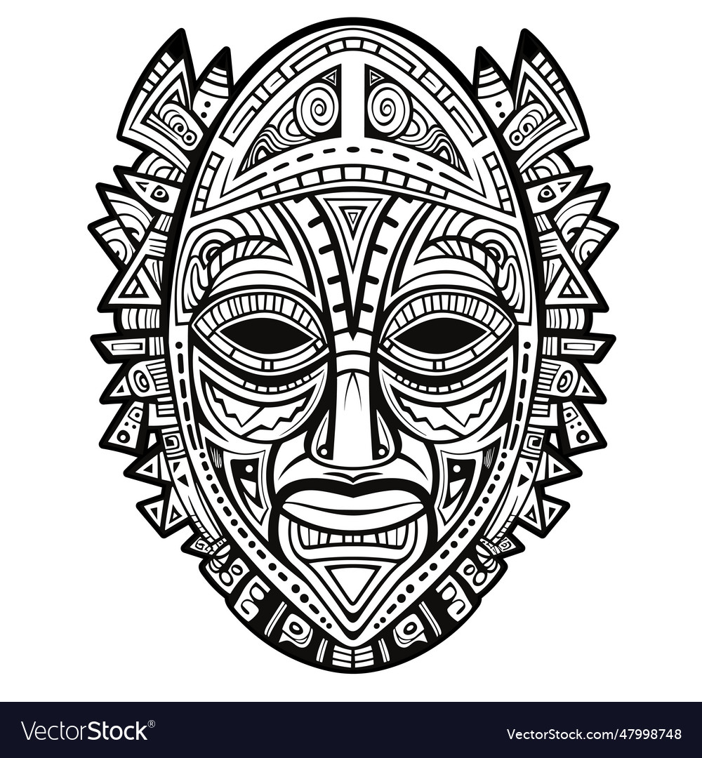 Tribal hawaii totem african traditional wooden Vector Image