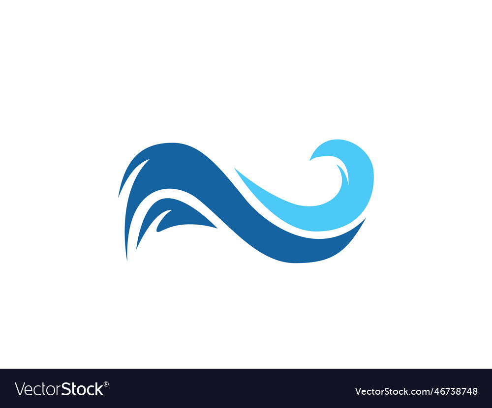 Wave logo background water icon template Vector Image