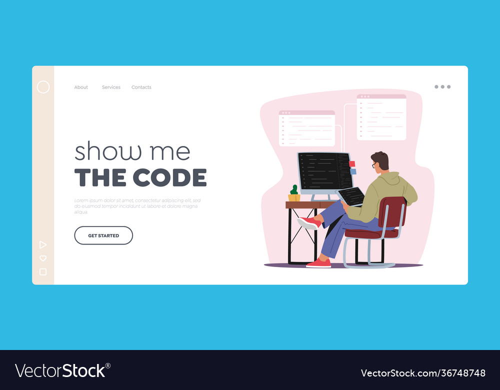 Web development website programming landing page