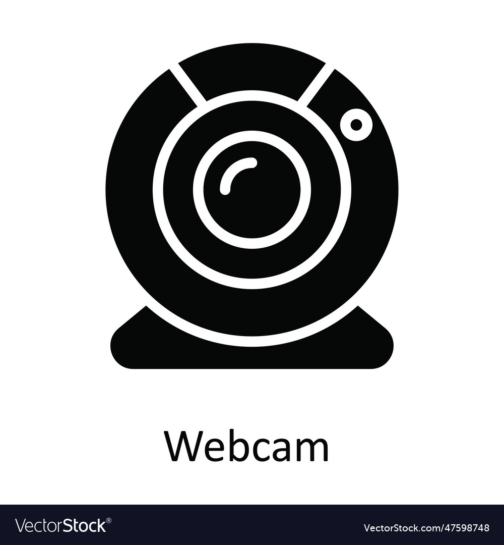 Webcam solid icon design mu