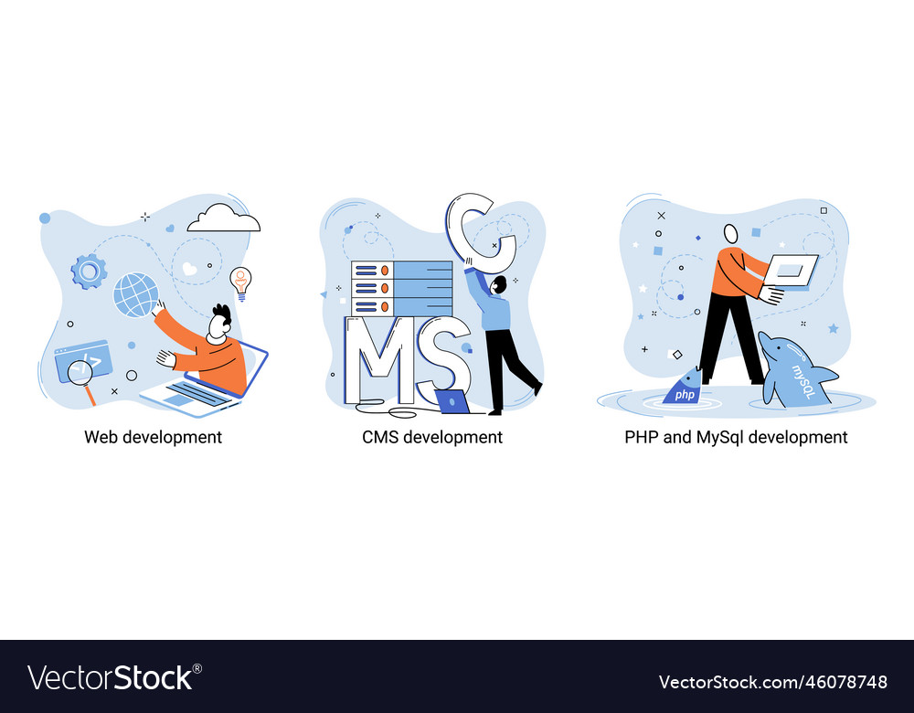 Website architecture concepts web development vector image Website architecture concepts web development