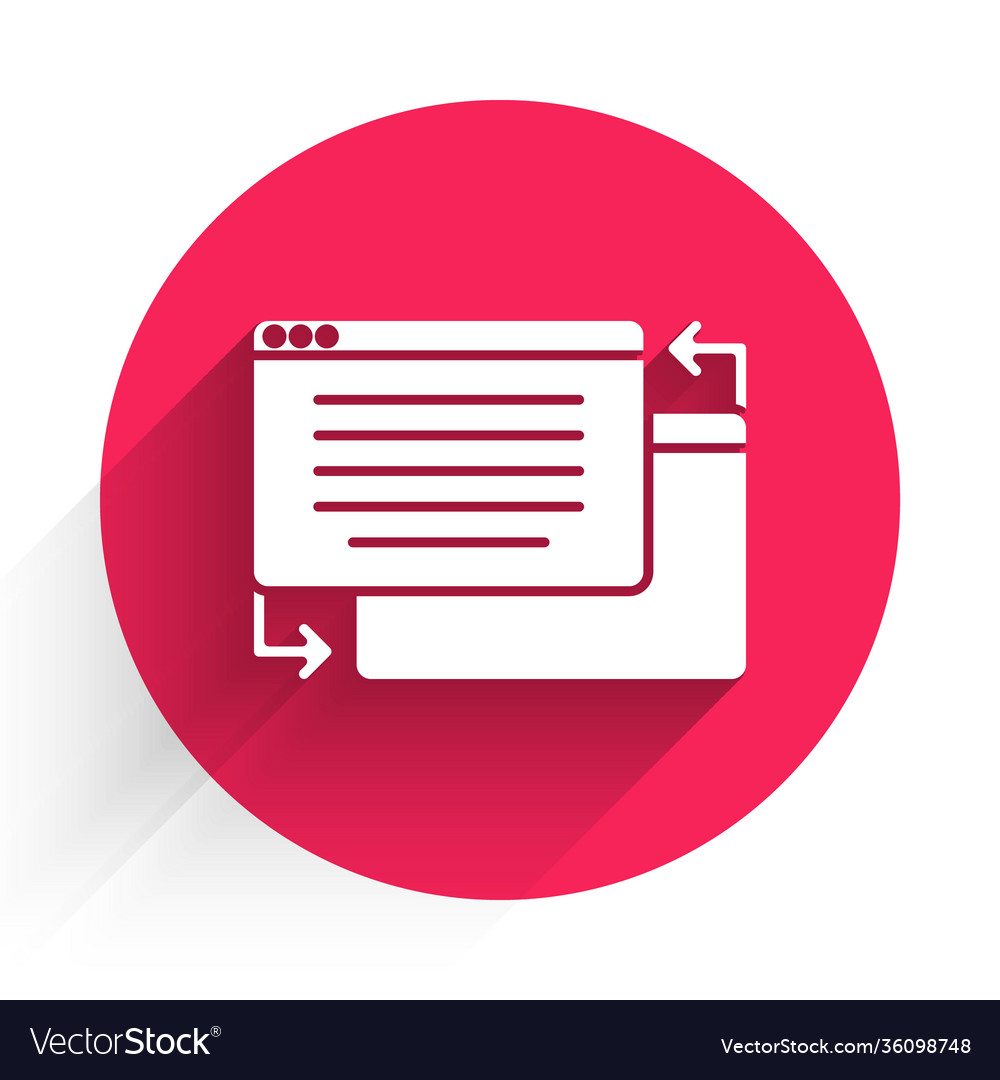 White ui or ux design icon isolated with long vector image White ui or ux design icon isolated with long