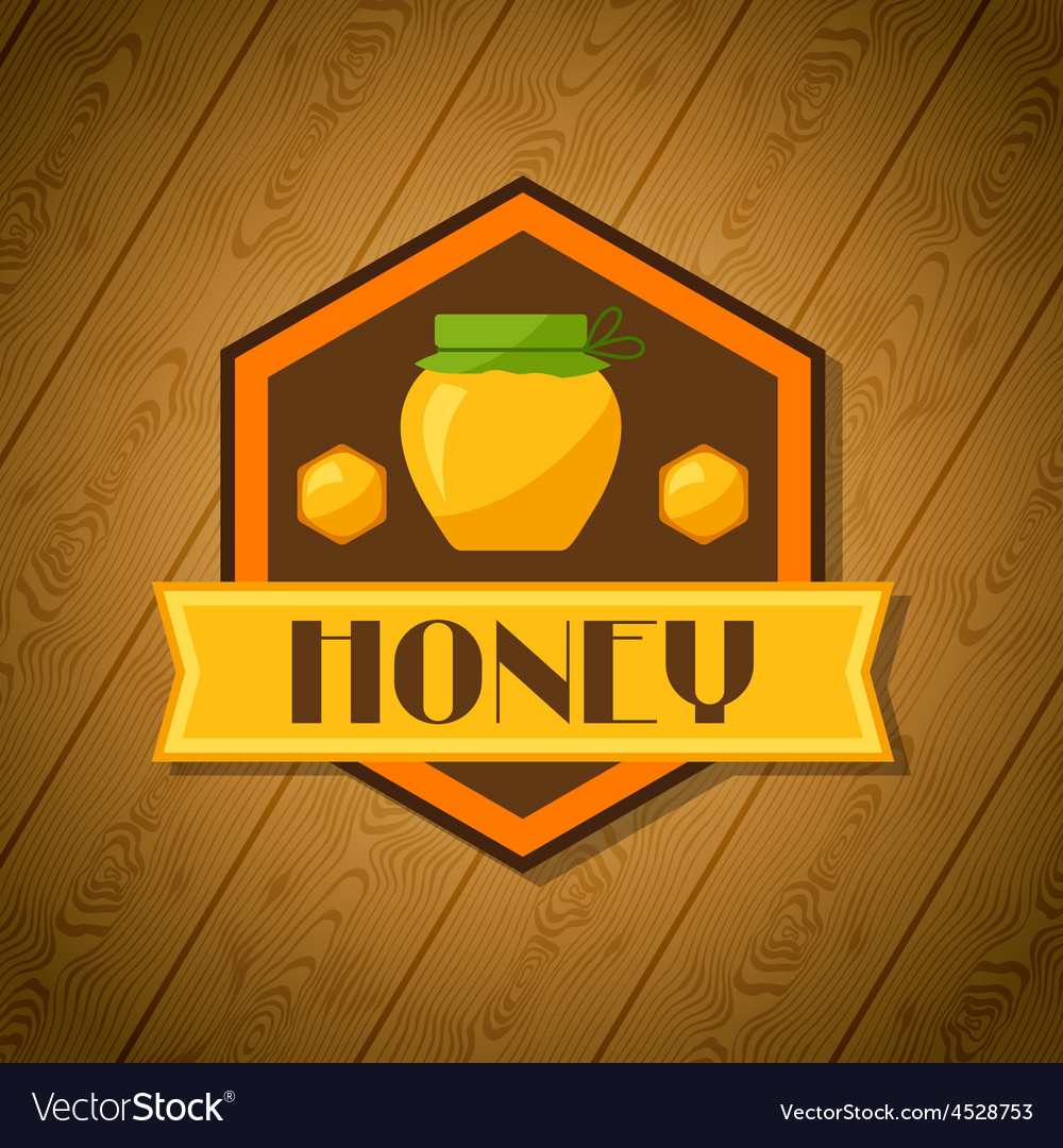 Background design with honey and bee objects