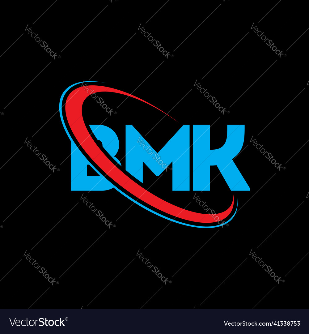 Bmk logo letter design Royalty Free Vector Image