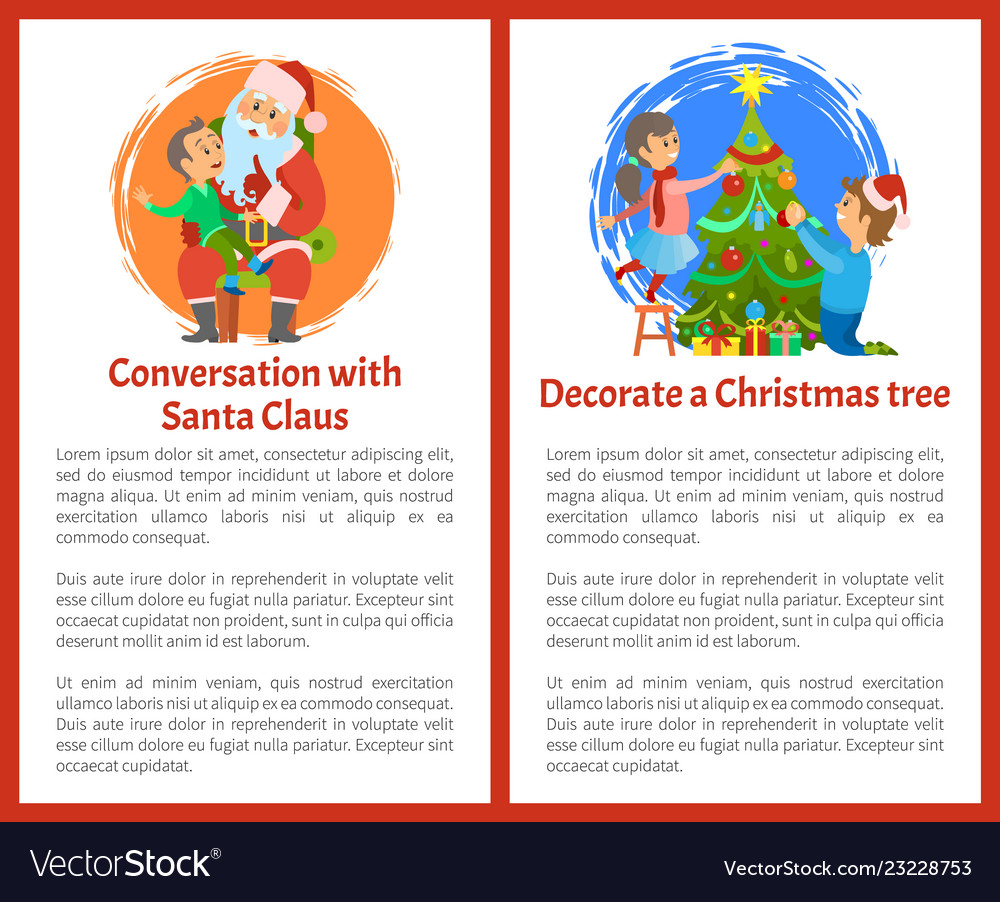 Conversation with santa decorative christmas tree