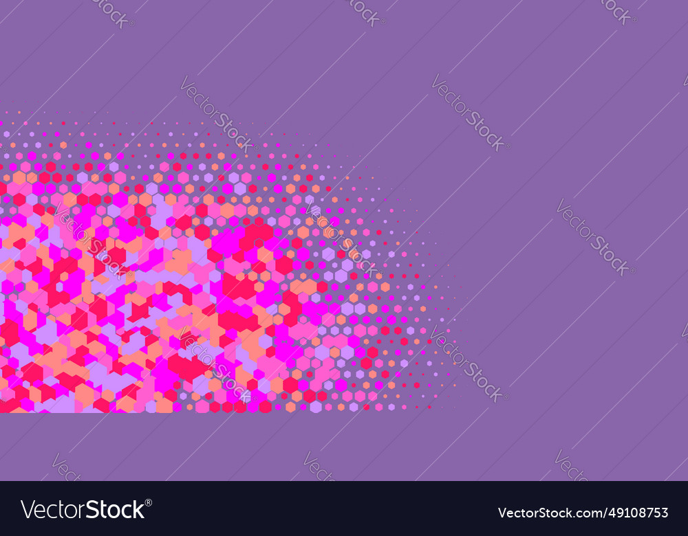 Geometric multi size hexagon with color