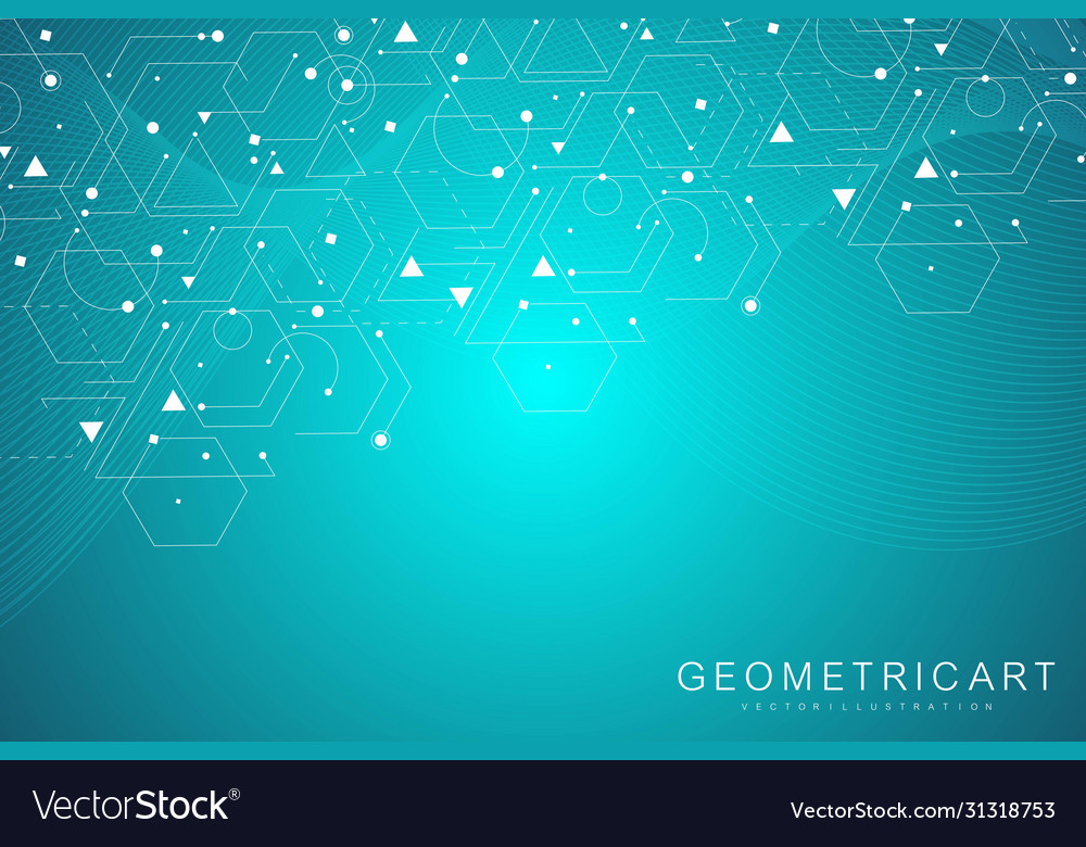Hexagonal abstract background big data vector image Hexagonal abstract background big data