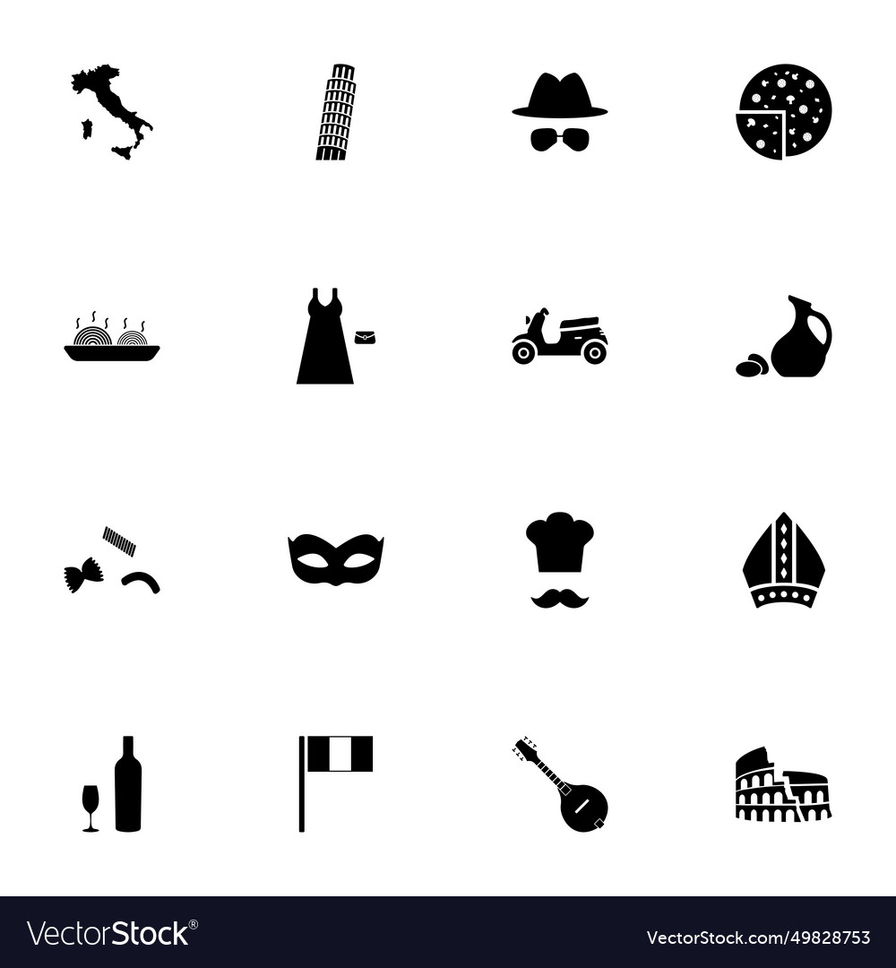 Italian icon - expand to any size change Vector Image Italian icon - expand to any size change