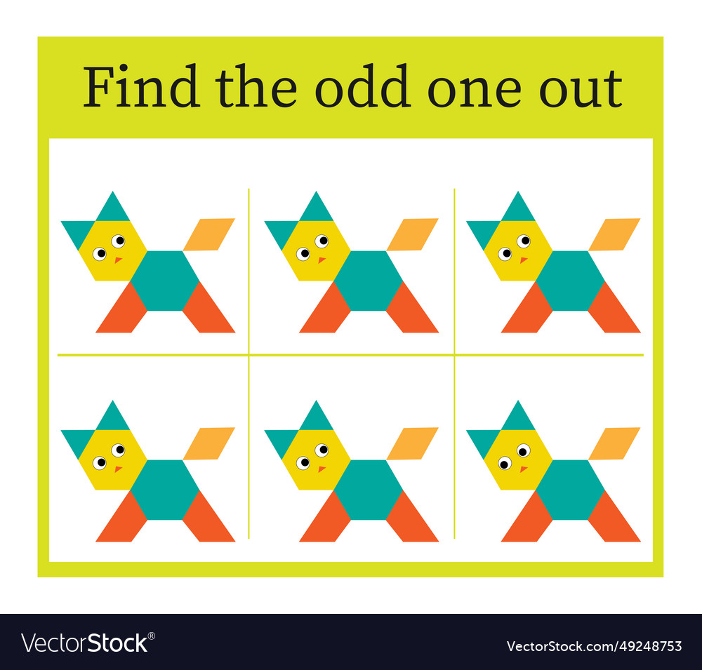 Task for development of attention and logic Vector Image