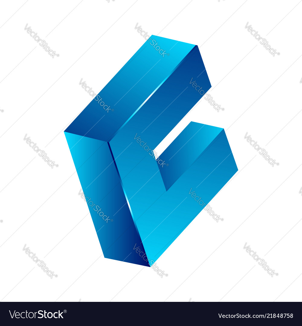 Abstract 3d square logo design corner geometric