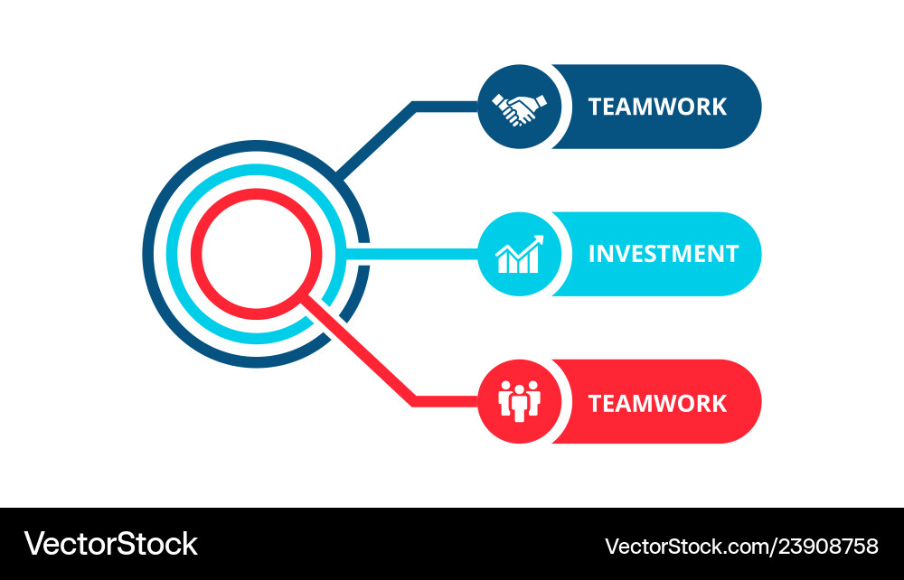 Abstract elements graph diagram with 3 steps Vector Image