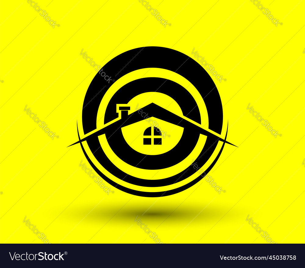 Abstract letter o with real estate logo premium