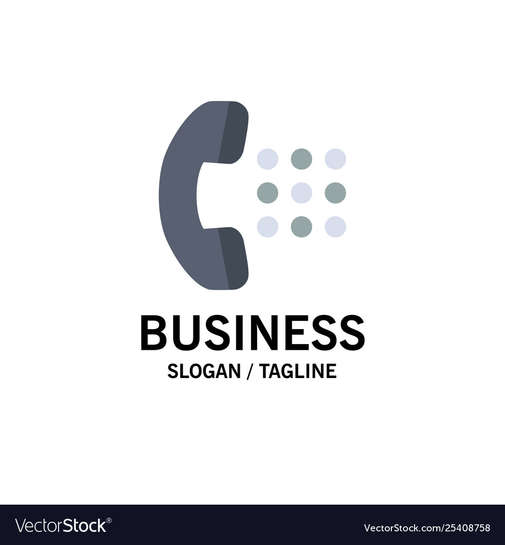 Apps call dial phone business logo template flat Vector Image