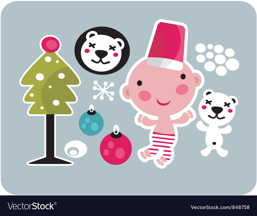 Baby santa Royalty Free Vector Image - VectorStock