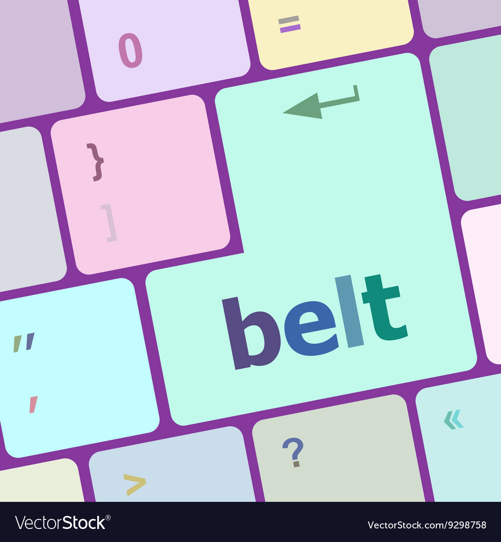Belt word on keyboard key notebook computer