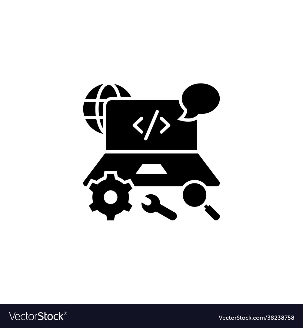 Code programming icon in logotype